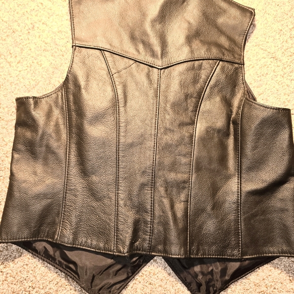 Leather biker vest - Picture 4 of 4